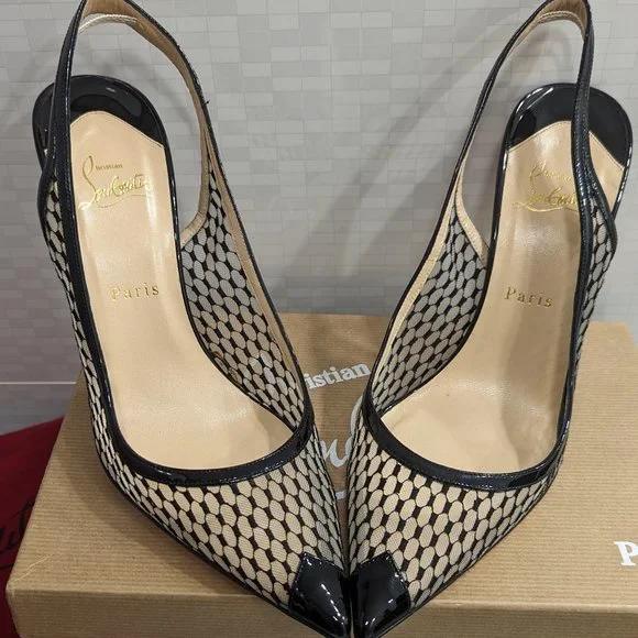 Christian louboutin mesh heels shop